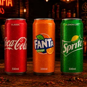 Coca-Cola / Fanta / Sprite (ქილა)